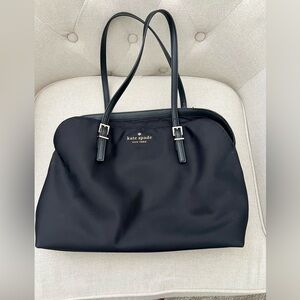 Kate Spade black nylon tote bag
